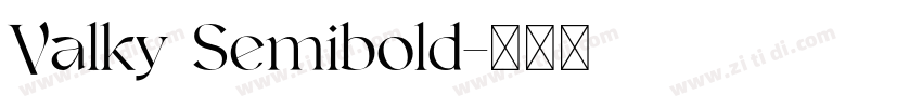 Valky Semibold字体转换